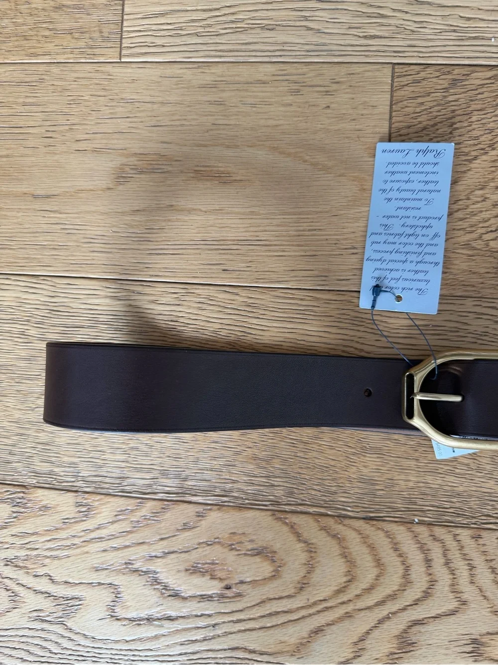 Ralph Lauren Purple Label Wellington Equestrian Leather Belt Luxury Italy 38